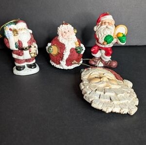 Festive Santa Claus Ornament Set